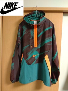 【used】ナイキ NIKE ハーフジップナイロンパーカージャケット ロゴ