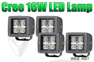 LEDフォグランプ LEDランプ（4個set）cree LED コンパクト キューブランプ ワイド（送料無料）