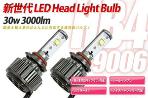 LED HB4（9006）30w LEDヘッドランプバルブ LEDフォグランプバルブ(12V・24V対応）（キャンセラー内蔵）（輸入車対応）送料無料