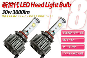 LED H8 30w LEDヘッドランプバルブ LEDフォグランプバルブ(12V・24V対応）（キャンセラー内蔵）（輸入車対応）送料無料