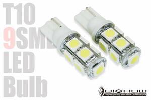 LED T10 9SMD アクセラ BK・BL系 ポジション球 2球（送料無料）LEDバルブ