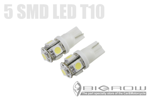 T10 LED 5SMD レナ C25 C26 白 ナンバー灯（送料無料）