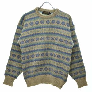 [S]BROOKS BROTHERS / Brooks Brothers 80s~90sfea i-ll nordic длинный рукав вязаный свитер vintage Vintage Vintage 