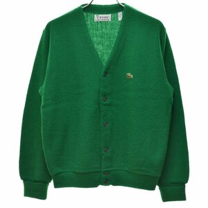 【M】IZOD LACOSTE / アイゾッド ラコステ 70s 糸巻きタグ アクリルニット長袖カーディガン