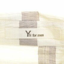 Y'S FOR MEN / ワイズフォーメン 80s～ チェック柄 リネン混 長袖シャツ archive vintage old_画像3