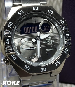 【1円】CASIO カシオ EDIFICE エディフィス メンズ 腕時計 オクタゴン 10気圧防水 Bluetooth モバイルリンク カレンダー ガンメタ メンズ