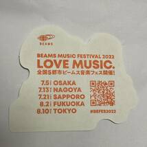 非売品ノベルティ JUN OSON ステッカー 音楽フェスティバル“BEAMS MUSIC FESTIVAL 2022 『BE FES!!』 / FUJI ROCK フジロック ビームス_画像2