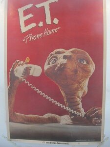 2205MK●ポスター「E.T.(Phone Home、バック:赤、白でんわ)」1982●サイズ:約89cm×59cm●難あり