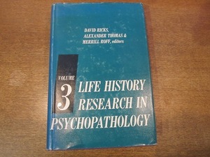 1911MK●洋書「Life History Research in Psychopathology Volume3」Merrill Roffほか著/1974/MINNESOTA PRESS