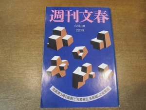 2102ND●週刊文春 1987昭和62.6.4●三遊亭圓歌/横井英樹判決/ビアンカ・パノバ/中島常幸の父が売り出す会員権/中尾ミエ/鎌田昭雄/宇沢弘文