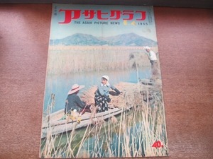 2106MK●アサヒグラフ 1955昭和30.5.4●アインシュタイン博士逝く/安部鉱業ボタ山崩壊/潜水艦に乗り組む自衛隊/東京六大学野球外野席の風景