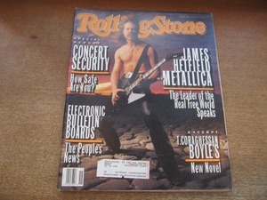 2108MK●洋雑誌「Rolling Stone ローリング・ストーン」654/1993.4.15●ジェイムズ・ヘットフィールド(メタリカ)/チャーリー・セクストン