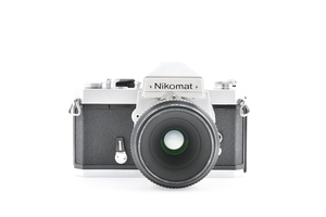 Nikon ニコン Nikomat FT2 シルバー ＋　非AI Micro-NIKKOR 55mm F3.5 MF一眼レフ フィルムカメラ 単焦点レンズ マクロレンズ ■00600