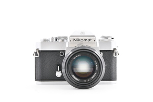 Nikon ニコン Nikomat EL シルバー + 非AI NEW NIKKOR 50mm F1.4 MF一眼レフ フィルムカメラ 標準単焦点レンズ ■00726