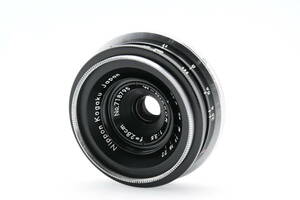 Nikon W-NIKKOR 2.8cm F3.5 Sマウント レンジファインダー用 広角単焦点レンズ オールドレンズ 部品欠品 ジャンク品 ■01045