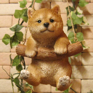  real . dog. ornament Akita dog swing dog A type ... objet d'art dog ornament garden veranda art 