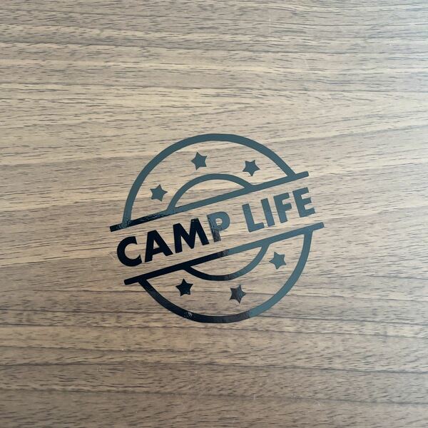 1. 【送料無料】CAMP LIFE カッティングステッカー キャンプ アウトドア CAMP 黒 【新品】