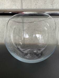 クリスタル　花瓶　金魚鉢　ガラス鉢