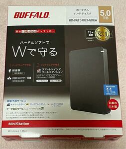 BUFFALO バッファロー HD-PGF5.0U3-GBKA 外付けHDD 5TB ポータブル 