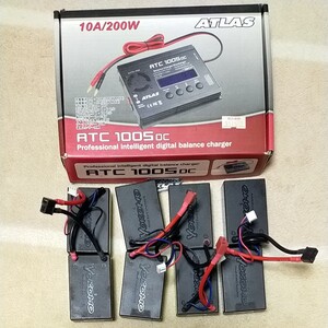 ヨコモセパレートリポ 4本 充電器 ATLAS ATC 1005 DC ファンおまけ