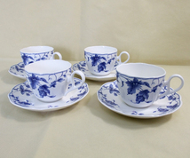 Noritake Contemporary/コンテンポラリー 藍色花柄 カップ＆ソーサー 4客 小皿1枚 シュガーポット セット ノリタケ 札幌市 屯田店_画像2