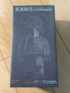 KAWS BE@BRICK OF COMPANION（人体模型）グレー 400% (OriginalFake) ベアブリックBE@RBRICK Grey 未開封