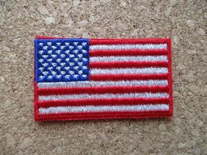 70s 米国アメリカ星条旗ビンテージ刺繍ワッペン/U.S.A.国旗サバゲー米軍ミリタリー旅行スーベニア観光アップリケUSA土産パッチA6