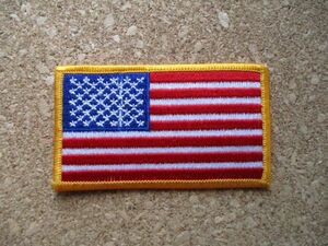 80s 米国アメリカ星条旗ビンテージ刺繍ワッペン/U.S.A.国旗サバゲー米軍ミリタリー旅行スーベニア観光アップリケUSA土産パッチA4