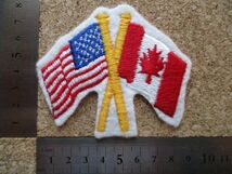 80s アメリカ カナダ友好USA国旗CANADA刺繍ワッペン/星条旗メープルリーフ旅行スーベニア観光エンブレム米国ビンテージmade in usa_画像7