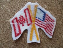 80s アメリカ カナダ友好USA国旗CANADA刺繍ワッペン/星条旗メープルリーフ旅行スーベニア観光エンブレム米国ビンテージmade in usa_画像4