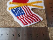 80s アメリカ カナダ友好USA国旗CANADA刺繍ワッペン/星条旗メープルリーフ旅行スーベニア観光エンブレム米国ビンテージmade in usa_画像9