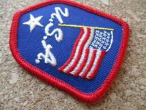 80s 米国アメリカU.S.A.国旗 星条旗ビンテージ刺繍ワッペン/星エンブレム米国製made in USA旅行ワシ アップリケ土産パッチ_画像4