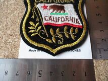 90s カリフォルニア リパブリック州旗 米国製ビンテージ刺繍ワッペン/エンブレムくま熊ベアー旅行アメリカ旅 アメリカMADE IN USAキャンプ_画像9