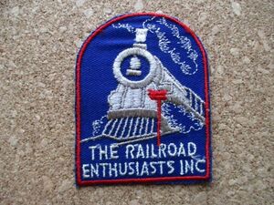 70s 鉄道愛好家THE RAILROAD ENTHUSIASTS INC刺繍ワッペン/鉄道ビンテージVoyager旅行トレイン観光SL蒸気機関車アップリケ列車USAパッチ