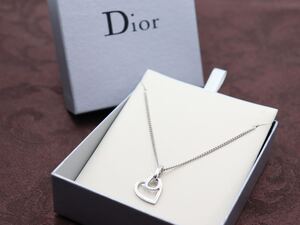 【希少】ハート Dロゴ◎Christian Dior ネックレス ロゴ クリスチャン ディオール ヴィンテージ アクセサリー レディース 結婚式 レア