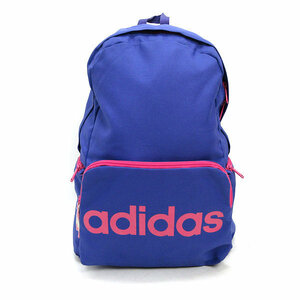 s■アディダス/adidas ロゴプリント デイパック/リュックサック BAG■紫/LADIES/143【中古】