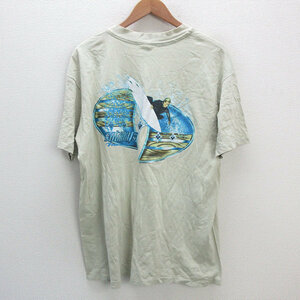 k■90s・USA製■ガッチャ/GOTCHA プリントTシャツ/サーフTシャツ/ヴィンテージ【XL】MENS■57【中古】