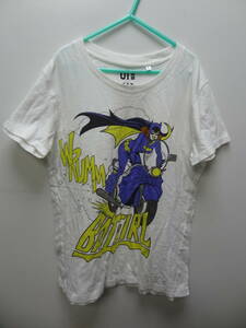 全国送料無料 バットガール BATGIRL ユニクロ UNIQLO UT レディース キャラクタープリント 半袖白色Tシャツ Mサイズ