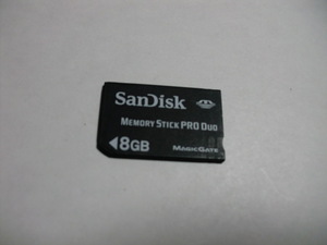 8GB　SanDisk　フォーマット済み メモリースティックプロデュオ　memory stick pro duo 送料63円～