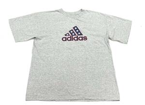 90s USA製 adidas アディダス Tシャツ L グレー