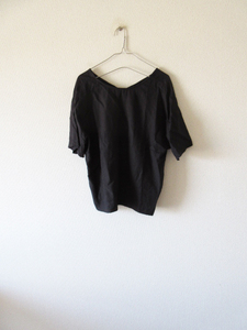 2021SS JOURNAL STANDARD / Journal Standard 21051400908020 WEB limitation rayon flax Tee blouse BLACK * shirt lady's 