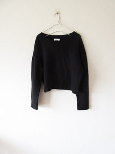 美品 2018AW OUUR / アウアー RIVER SWEATER BLACK 2 * プルオーバー セーター　レディース ニット