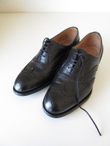 美品 JOSEPH CHEANEY ＆ SONS / ジョセフチーニーアンドサンズ MILLY BLACK CALF UK4.5/約24.0 * レザー シューズ ウィングチップ 革靴_画像2