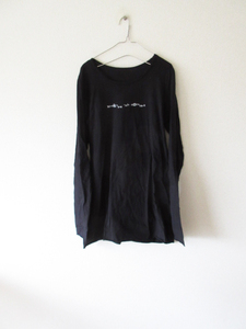 美品 2020 studio-b3 / スタジオ ビースリー black is the only constant cotton LONG-T BLACK 44-46 * Tシャツ カットソー レディース