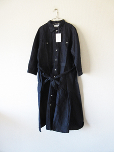 未使用 2020AW LABORATORY / ラボレイトリー LA087 FARMERS DENIM ONE PIECE INDIGO * デニム シャツ ワンピース レディース