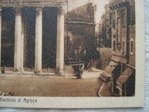 【海外 絵葉書1枚】 ROMA -Pantheon di Agrippa /パンテオン /イタリア ローマ ヴィンテージ 神殿 アグリッパ 建築街路馬車 ハガキ 16-8553_画像8