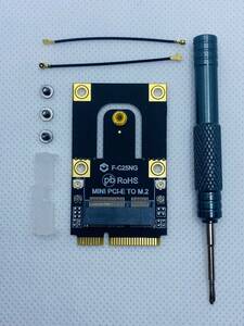 【国内即発】M.2（NGFF）-Mini PCIe変換 無線LANカード用変換アダプタ