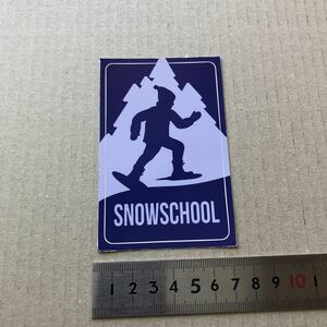 送料無料 ★即決 SNOW SCHOOL ステッカー ★ スノースクール シール デカール アウトドア スキー スノーボード