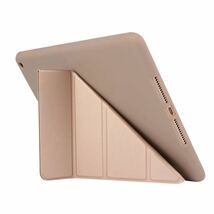 iPadケース お得な強化ガラスフィルムセット 縦 薄型 スマートカバー 9.7 Air1 Air2 iPad5 2017年 iPad6 2018年 10.9 Air4 Pro11 金_画像3