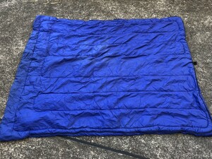 寝袋 シュラフ 封筒型 スリーピングバッグ アウトドア キャンプ レジャーに 防災用 車中泊 丸洗い可能 約190×60 青 夏休み 中古
